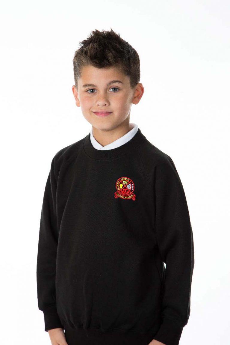 Culter Primary Black Sweatshirt | SPT Uniforms